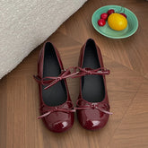 LIZAKOSHT  -  Thick Heel Women Mary Jane Shoes Fashion Shallow Butterfly-knot Shoes Spring Autumn Wedding Party Shoes